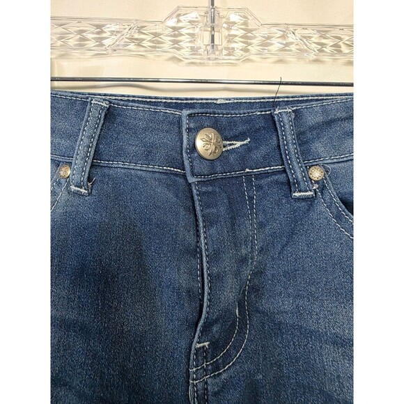 Love Indigo Denim Bermuda Shorts Women Size 6 Blue Mid Rise Five Pocket - Picture 2 of 6